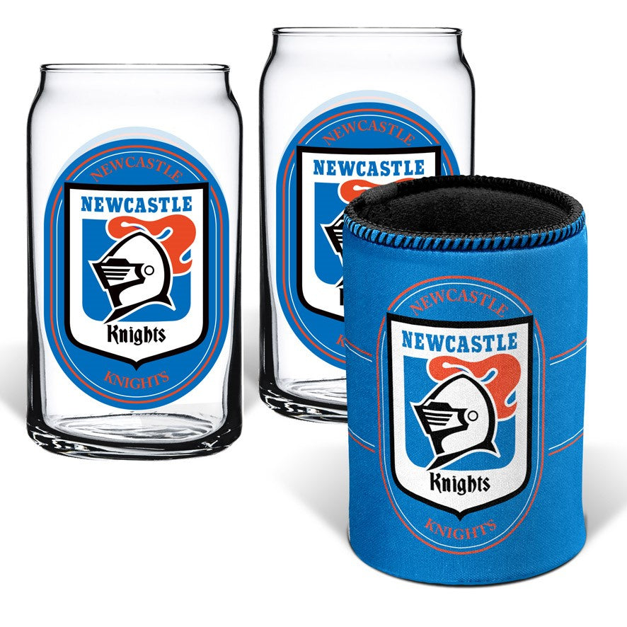 Newcastle Knights Can Glasses & Cooler Pack