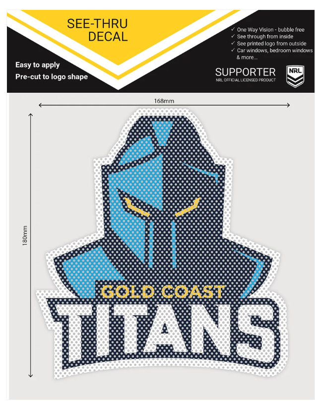 Gold Coast Titans Car Stickers