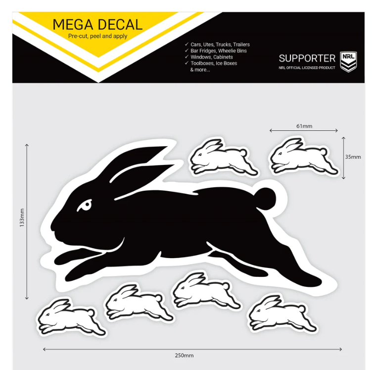 South Sydney Rabbitohs Vinyl Stickers