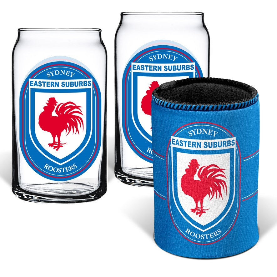 Sydney Roosters Can Glasses & Cooler Pack