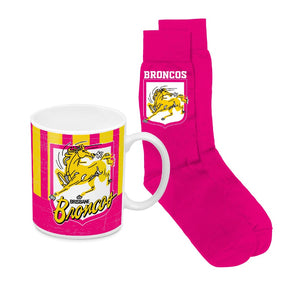 Brisbane Broncos Mug & Sock Pack