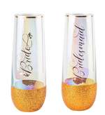 Load image into Gallery viewer, Wedding Champagne Glass [FLV:Bride]
