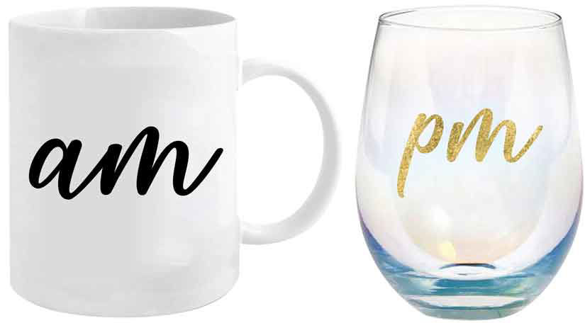 AM/PM Mug & Glass Gift Set