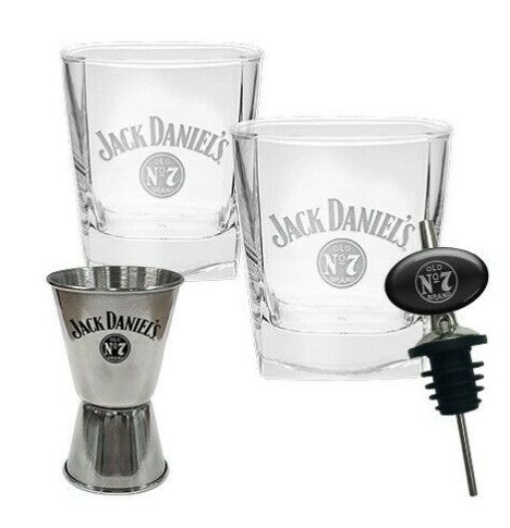 Jack Daniels 2pk Glasses / Pourer & Jigger Pack