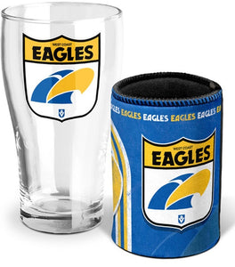 West Coast Eagles Pint Glass & Cooler