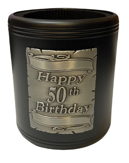 50th Black Can Cooler