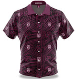 Load image into Gallery viewer, QLD Maroons Tribal Button Up Shirt
