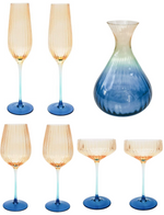 Load image into Gallery viewer, Ellie Glasses Amber &amp; Blue [FLV:Cocktail]
