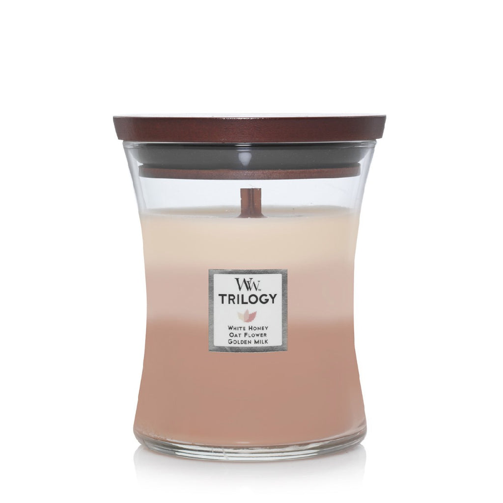 Woodwick Medium Trilogy Candle [FLV:Golden Treats]