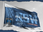 Load image into Gallery viewer, NSW Blues Large Banner Flag [FLV:Born &amp; Bred]
