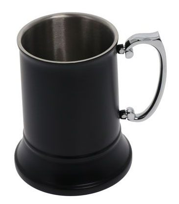 Stainless Steel Tankard [FLV:Matt Black Finish]