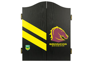 Brisbane Broncos Dartboard Cabinet Set