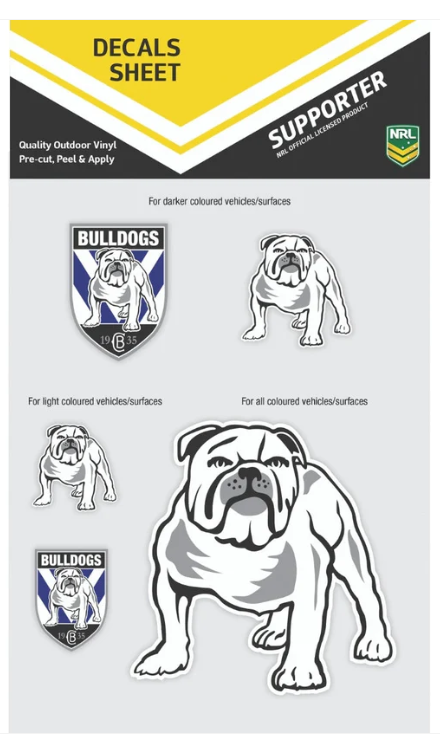 Canterbury Bulldogs Vinyl Stickers