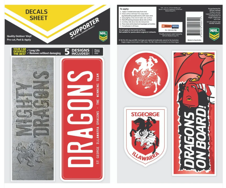 St. George Stickers St george Dragons Car Stickers – The Beerless Bar
