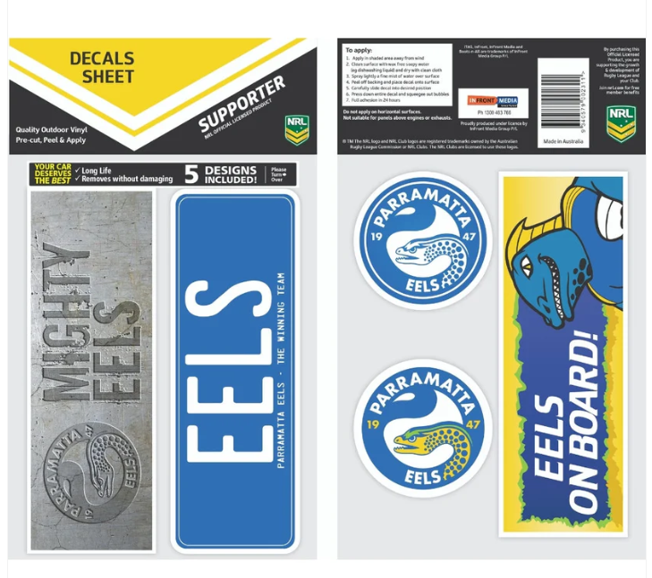 Parramatta Eels Car Stickers
