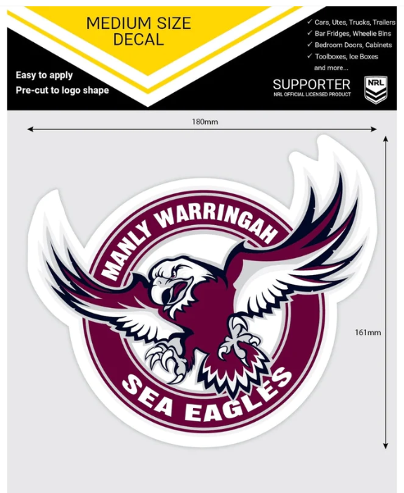 Manly Sea Eagles Vinyl Stickers