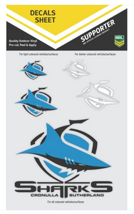 Cronulla Sharks Vinyl Stickers