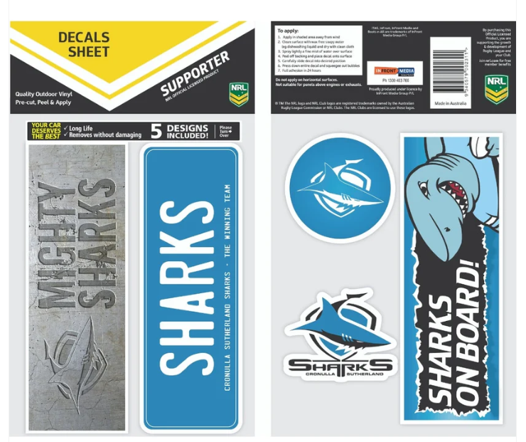 Cronulla Sharks Car Stickers