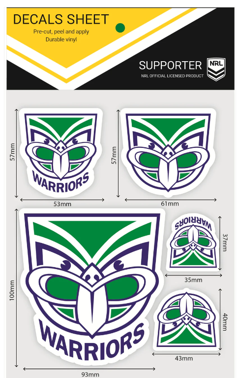 New Zealand Warriors Vinyl Stickers