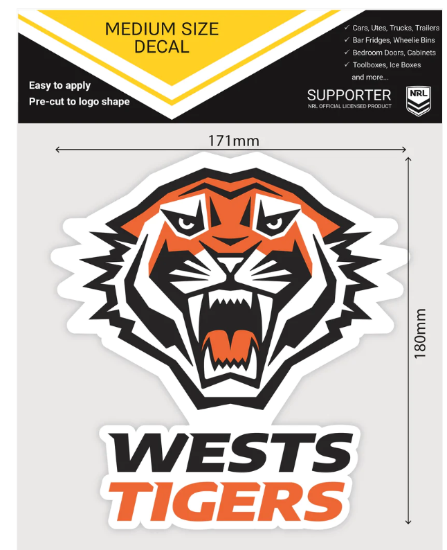 Wests Tigers Vinyl Stickers