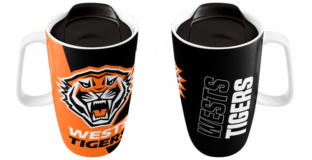 Wests Tigers Travel  Handle Travel Mug