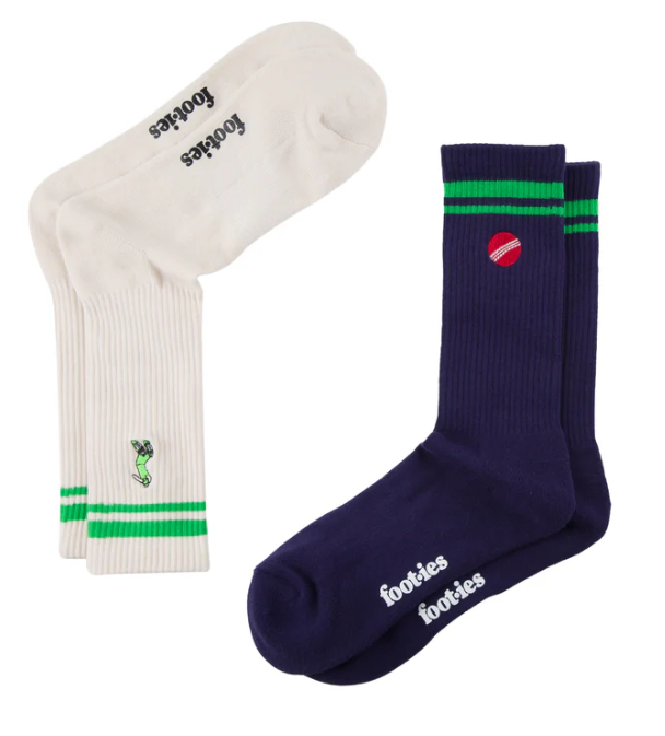 Foot-ies Socks 2pk [SZ:8-13 STY:Cricket]