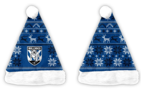 NRL XMAS Santa Hat [FLV:Canterbury Bulldogs]