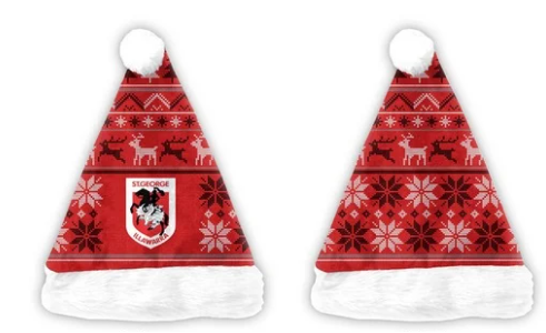 NRL XMAS Santa Hat [FLV:St George Dragons]