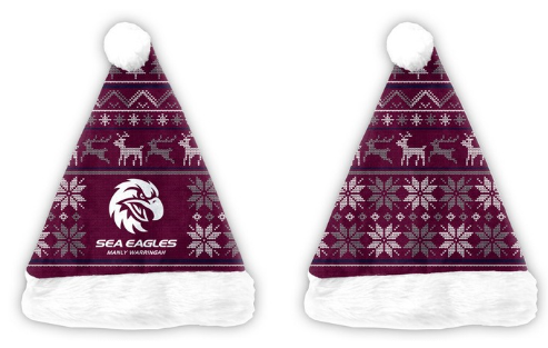 NRL XMAS Santa Hat [FLV:Manly Sea Eagles]