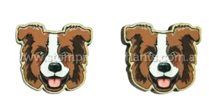 Dog Studs [SZ:Large STY:Border Collie Brown]