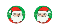 Christmas Studs [SZ:Medium STY:Santa on Green]