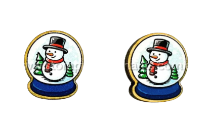 Christmas Studs [SZ:Medium STY:Snowglobe]