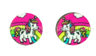 Fun Studs [SZ:Small STY:Rainbow Unicorn]