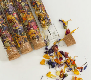 Edible Flower Test Tubes [FLV:Raibow Mix]