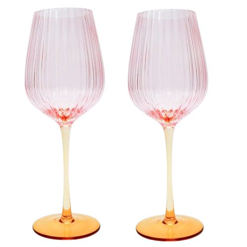 Ellie Glasses Pink & Yellow [FLV:Wine]