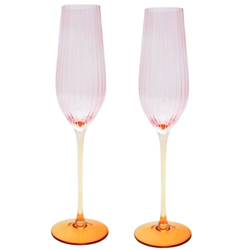 Ellie Glasses Pink & Yellow [FLV:Champagne]