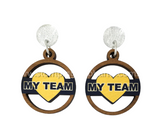 Load image into Gallery viewer, Sports Dangles [SZ:10mm STY:Love my Team Blue]
