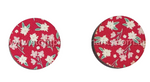 Load image into Gallery viewer, Flower Earrings [SZ:Medium STY:Scarlet Floral]
