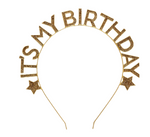 Load image into Gallery viewer, It's My Birthday Headband [FLV:Gold Diamonte]
