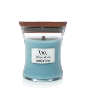 Woodwick Medium Candle [FLV:Sea Salt & Cotton]