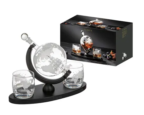Globe Whisky Decanter Set