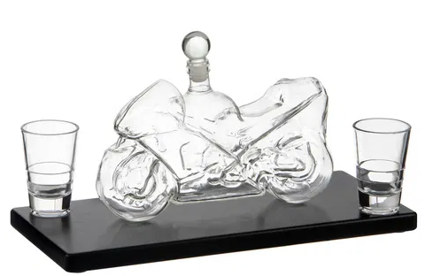 Motorcycle Whisky Decanter Set