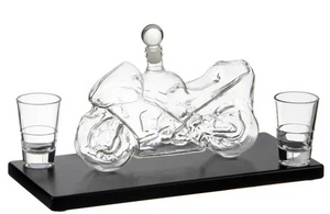 Motorcycle Whisky Decanter Set