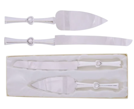 Diamond Heart Knife & Server