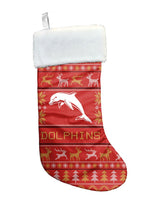 Load image into Gallery viewer, NRL Jumbo Xmas Stocking [FLV:Dolphins]
