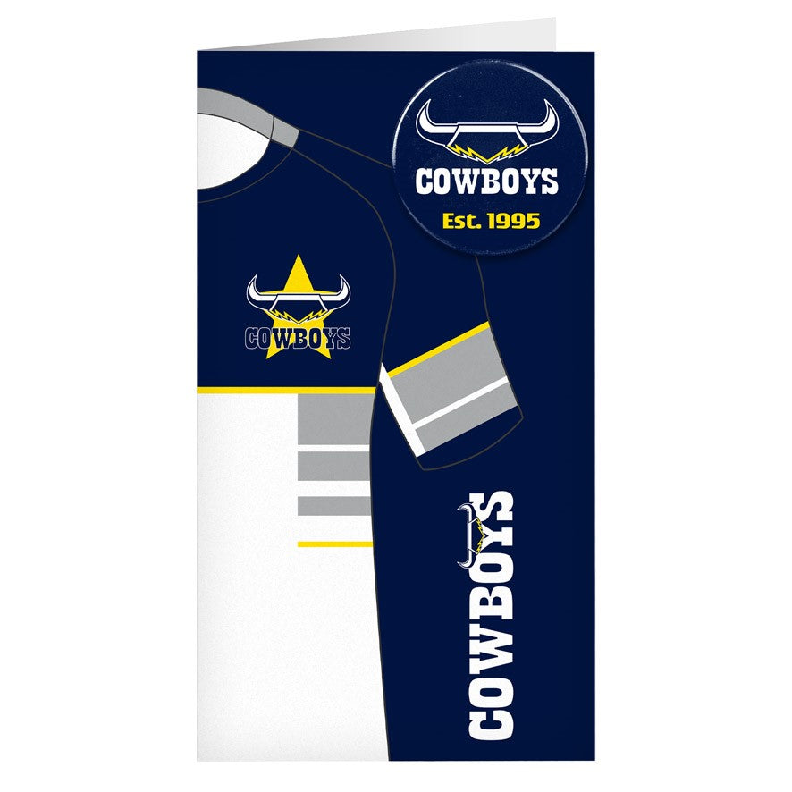 NQ Cowboys Badged Card