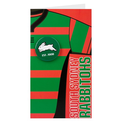 South Sydney Rabbitohs Badged Card