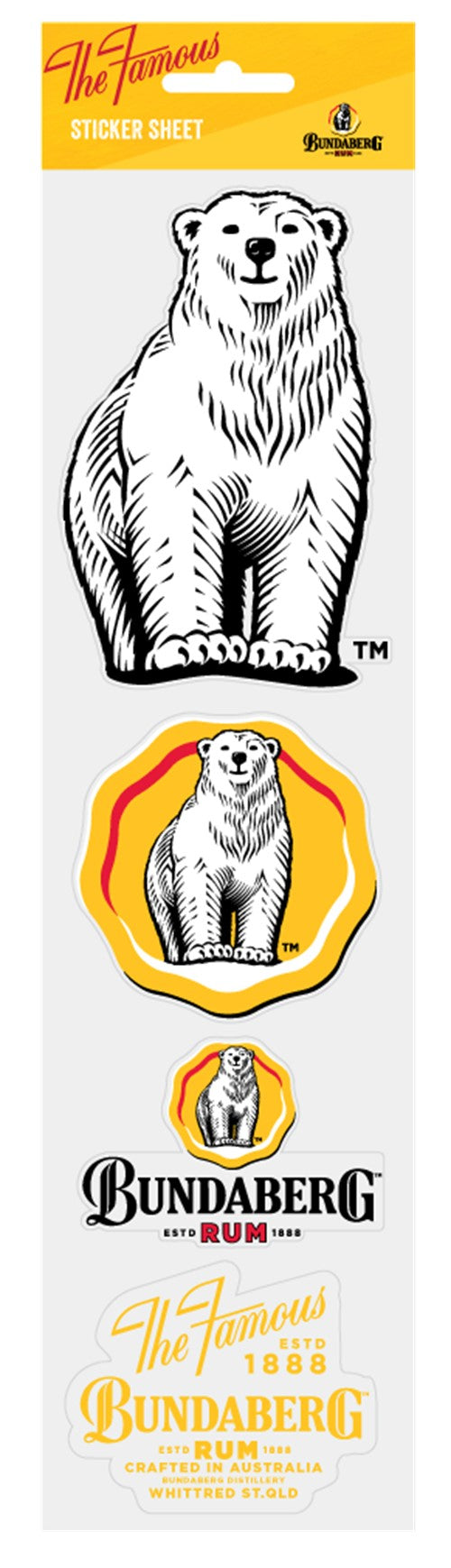 Bundaberg Rum Sticker Sheet