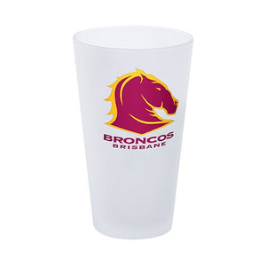 Brisbane Broncos Frosted Glass