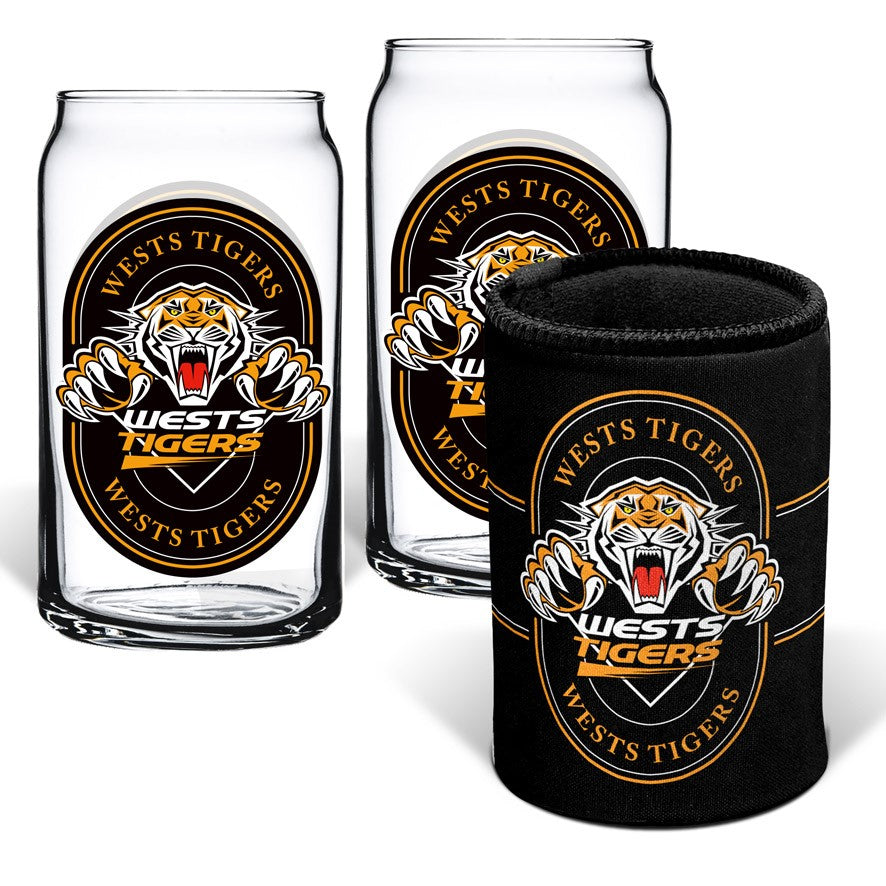 Wests Tigers Can Glasses & Cooler Pack